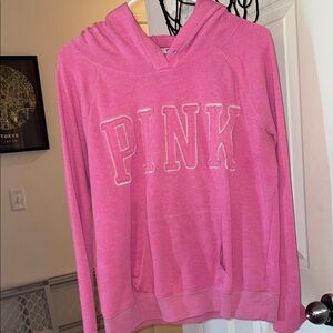 PINK Victoria's Secret Women's Hoodie in Vibrant Pink